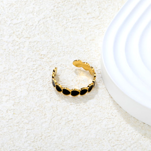 แหวนรูปหัวใจแบบเปิด 18k ทองสแตนเลสสตีล เครื่องประดับสำหรับทุกเพศ ของขวัญ แหวนแฟชั่น - Product Image 3