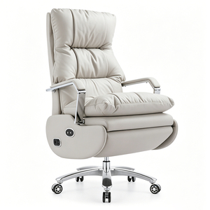 Silla de Oficina Ejecutiva con Masaje Eléctrico |   Sillón Reclinable de Cuero Genuino con Calefacción y Ventilación |   Silla de Oficina Ergonómica y Confortable - Product Image 2