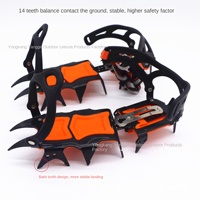 Crampons d'alpinisme professionnels portables avec pointes anti-neige et anti-glace en silicone et acier inoxydable pour l'hiver