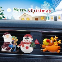 Diffuseur de parfum créatif pour grille d'aération de voiture de Noël, en résine, motif dessin animé, ornement et accessoire décoratif automobile, diffuseur d'aromathérapie
