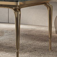 Table de salle à manger en marbre 8 places de luxe de style italien moderne Table de salle à manger de luxe en acier inoxydable