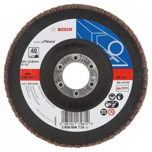 BOSCH - 2608606717 Flap Disc X551 ''Expert for Metal'', en ángulo-EAN 3165140179829 ABRASIVOS - Product Image 1