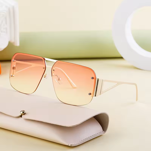 2024 nuova moda in metallo grande montatura di lusso da donna occhiali da sole fashion designer multi-colore viaggio <span class=keywords><strong>l</strong></span> occhiali di lusso - Product Image 1