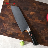 Couteau Nakiri en acier M390 luxueux, couteau à haute dureté avec manche en G10, lame et manche personnalisables, couteau de cuisine pour cadeau de cuisine