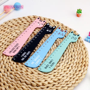Regla de <span class=keywords><strong>costura</strong></span> <span class=keywords><strong>para</strong></span> dibujo de gato, regla recta de <span class=keywords><strong>madera</strong></span> <span class=keywords><strong>para</strong></span> estudiantes, papelería, bonita, <span class=keywords><strong>para</strong></span> cara de gato, 305 - Product Image 2