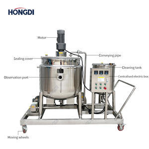Food Grade Stainless Steel <b>Reactor</b> Tank CIP Automatic Cleaning Motor 300L Capacity PLC Controlled Mixing System for Liquid Food - Product Image 3