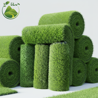 Tapis de Gazon Synthétique Artificiel Haut de Gamme pour Décoration Extérieure, Jardin, Terrasse, Cour