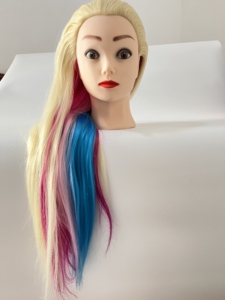 Tête de mannequin d'entraînement pour salon de coiffure, maquillage, cosmétologie, formation, 26 à 28 pouces - Product Image 3