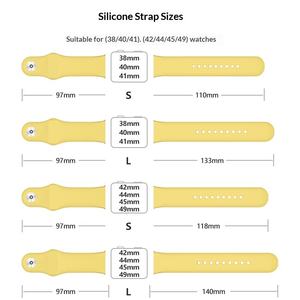 สายซิลิโคนสำหรับแอปเปิ้ลวอทช์อัลตร้า 46 มม.42 มม.40 มม.44 มม.41 มม.45 มม.สายนาฬิกาสำหรับไอวอทช์ซีรีส์ 11 10 9 8 7 6 5 4 3 - Product Image 3