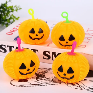 Pelotas Antiestrés de Calabaza Luminosa, Regalos de Halloween y Navidad para Niños, Venta al por Mayor para Niños de 5 a 7 Años, Juguetes para Aliviar el Estrés - Product Image 1