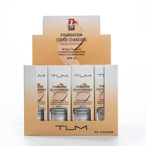 Fond de teint changeant Base de maquillage liquide couverture correcteur maquillage longue durée Sombras fond de teint <span class=keywords><strong>TLM</strong></span> 30ML couleur femme T/T - Product Image 2