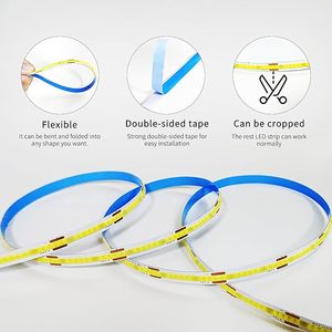Bandes LED flexibles COB, 3000K DC24V, blanc dimmable, contrôle par télécommande et application, lumières LED en forme <span class=keywords><strong>de</strong></span> corde pour salon, étagère, cabine, <span class=keywords><strong>lit</strong></span> - Product Image 2