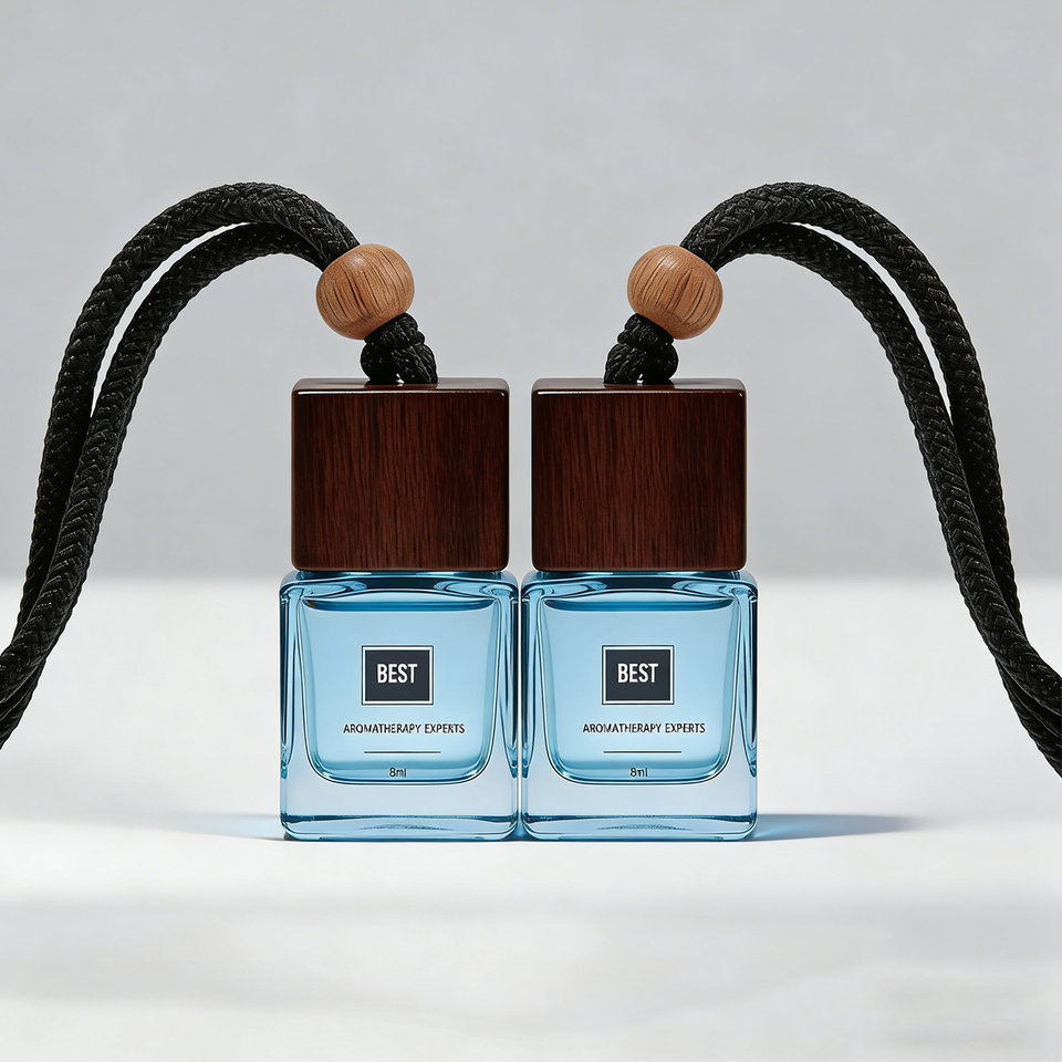 8ml Square Glass Hanging Car Diffuser Bottle With Cord and Screw Cap ...