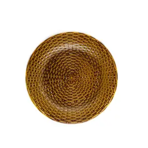 New Arrival Woven Wood Charger Plate Plates Wedding Event Ceramic