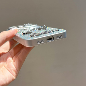 Custodia per <span class=keywords><strong>iPhone</strong></span> 17 Pro Max di Lusso con Strass, Perle, Orsetto, Fiocco e Cuore - <span class=keywords><strong>Cover</strong></span> Personalizzabile da Donna per <span class=keywords><strong>iPhone</strong></span> 16 15 - Product Image 6