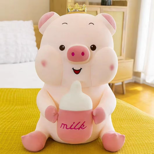 Peluche cochon couronne rose <span class=keywords><strong>Kawaii</strong></span>, jouet en peluche doux et moelleux, coussin à câliner, <span class=keywords><strong>cadeau</strong></span> pour enfants, filles, <span class=keywords><strong>anniversaire</strong></span>, décoration de chambre d'enfant, princesse - Product Image 4
