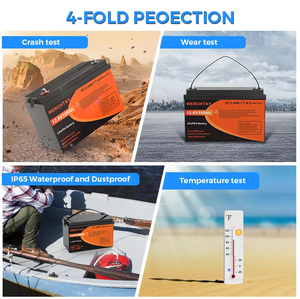 LiFePo4 Lithium Iron Phosphate <b>Battery</b> <b>12v</b> 100AH 150Ah 200Ah 300Ah IP65 Waterproof <b>Deep</b> <b>Cycles</b> Rechargeable - Product Image 4