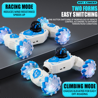 Voiture RC tout-terrain 4x4 avec caméra, télécommandée, pour enfants, véhicule transformable 4x4 avec lumières et musique