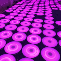 Piste de danse LED interactive 3D Abyss portable pour mariage, miroir infini, piste de danse LED filaire