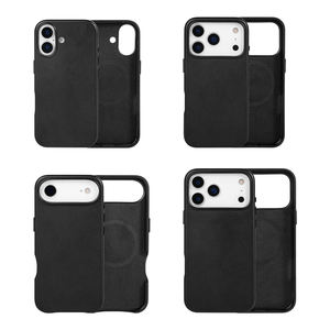 Оригинальный кожаный чехол из ПУ-кожи Napa с логотипом на заказ для iPhone 15, 16, 17 Air Pro Max с поддержкой беспроводной зарядки - Product Image 3