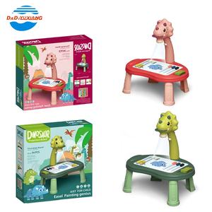 لوح رسم للأطفال مع جهاز عرض على شكل ديناصور للتعلم المبكر، حامل مغناطيسي للرسم والكتابة - Product Image 4