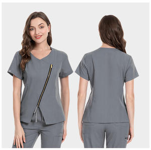 Nouvel ensemble de blouses d'infirmière en polyester et élasthanne, uniforme médical pour femmes, vêtements de travail doux et respirants pour infirmières et médecins en milieu hospitalier - Product Image 5