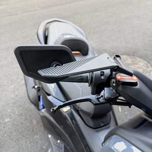 SHENAO Nuevo Espejo <span class=keywords><strong>Retrovisor</strong></span> Universal <span class=keywords><strong>Plegable</strong></span> de Aluminio Convexo para Motocicleta Yamaha NMAX155, Giratorio 360° y Ajustable - Product Image 5