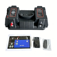 Boîtier de batterie portable 12V pour véhicule tout-terrain et bateau, avec connecteur Anderson 50A en option, USB, voltmètre, disjoncteur