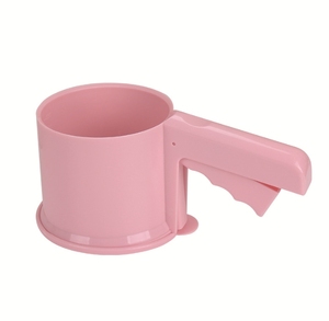 Tamiz de harina de acero inoxidable con malla fina de doble capa, manivela de presión de una mano, ideal para hornear azúcar, tamiz de harina para polvo - Product Image 1