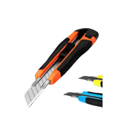 Couteau utilitaire en acier inoxydable, lame de 9 mm, manche en plastique à ouverture coulissante, outil de réparation DIY, support OEM, qualité industrielle