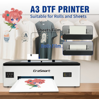 Nueva Impresora DTF A3 de 30cm 1390, Impresión Rollo a Rollo Automática, Cabezal Epson, Tinta de Pigmento, Película PET Multicolor para Camisetas, Garantía de 3 Años
