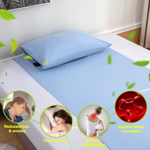 Sábana Plana Azul con Diseño Liso para Cama, 400 Hilos, 95% Algodón, Antiestática, Duradera, Ecológica, Bordada, de Calidad Superior - Product Image 1