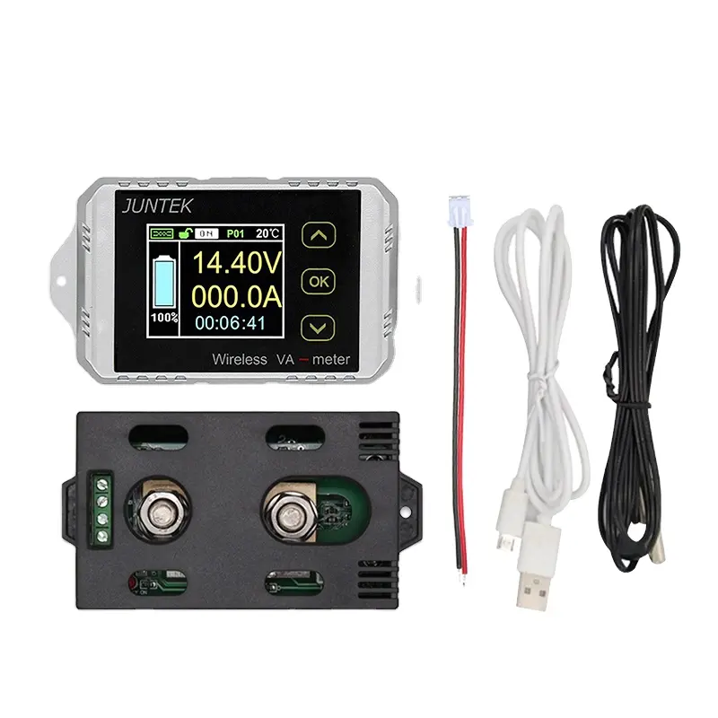 Medidor de corriente de voltaje para coche, pantalla LCD Digital inalámbrica, 100V, 100A, CC, medidor de VA, Monitor de batería, coulómetro, contador de Coulomb, vatímetro