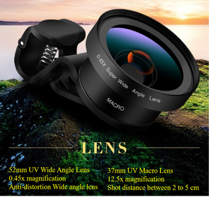 Nuovo Arrivo 2023: Obiettivo 2 in 1 con Clip, Macro 37MM 12.5x e Grandangolare Super 52mm 0.45x per <span class=keywords><strong>iPhone</strong></span>, Samsung, Huawei, Xiaomi - Product Image 6