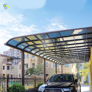 Le système de garage extérieur étanche et résistant au soleil peut être personnalisé. L'auvent de garage extérieur en métal et aluminium est utilisé pour le stationnement - Product Image 1