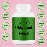 Gélules de CoQ10 Ubiquinol personnalisées, fabricant OEM, liposomales, haute absorption, 800 mg, vitamine E, oméga 3, marque privée