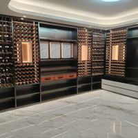 Étagère à vin en acier inoxydable personnalisée, rangement de cuisine, étagère de salon, armoire à vin et cigares à température contrôlée
