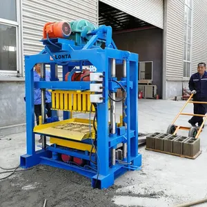 LONTA QTJ4-40 Vibrator Interlock Hollow Paver Mould Cinder Cement Concrete Brick Block Making Machine de fabrication de brique