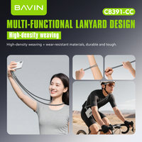 BAVIN CB391 CC Nylon Tresse En Alliage De Zinc Matériel 120W Lanière De Téléphone Portable Et Câble De Données Câble Usb De Données