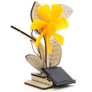 Kit de ciencia de flores solares, juguete educativo con vástago de madera para niños de 7 a 9 años, modelo de planta de energía solar, ensamblaje, aprendizaje STEM - Product Image 1