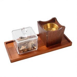 Quemador de Incienso Artesanal de Diseño Indio para Eid, Ramadán y Rituales Diarios, Majestuosidad Árabe, Juego de Quemador de Bakhoor con Jarra de Acrílico - Product Image 1