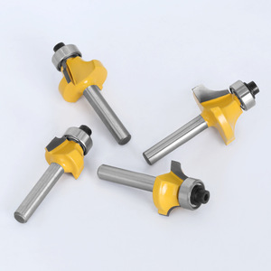 Woodworking Milling Cutters 1/4 And 6 Shank Rounded Corner Cutter Set High Accuracy Chamfering R Angle <b>Edge</b> Trimming <b>Tools</b> - Product Image 1