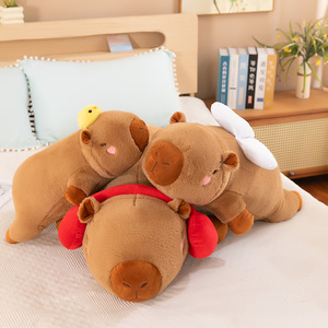 Almohada de Peluche de Capibara para Dormir de Lado con Relleno de Algodón, Diseño de Ángel para Niña, Cojín Cómodo, Decoración, Muñecas Suaves - Product Image 2