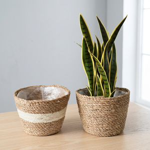 Maceta Ovalada Multifuncional de Mimbre Natural Tejido, Ecológica, Cesta para Plantas, Cesta de Almacenamiento, Maceta Decorativa - Product Image 4