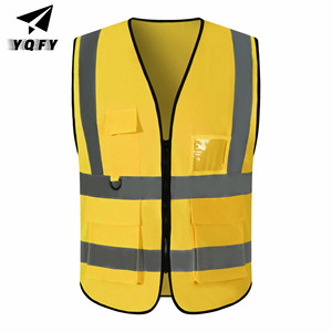 2025 all'ingrosso gilet di sicurezza riflettente giallo di alta qualità per il <span class=keywords><strong>lavoro</strong></span> volontario <span class=keywords><strong>abbigliamento</strong></span> riflettente Premium - Product Image 5
