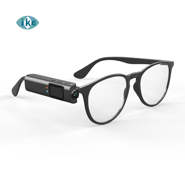 Glasses Camera 2K Wireless Mini Loop Video Battery Body Camera with IPS Screen Video Audio TF Card Record for Sports Metting