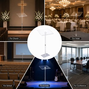 Su misura trasparente acrilico podio Design moderno stile di piccola dimensione caratteristica staccabile per la scuola supermercato Hotel casa <span class=keywords><strong>Bar</strong></span> - Product Image 6