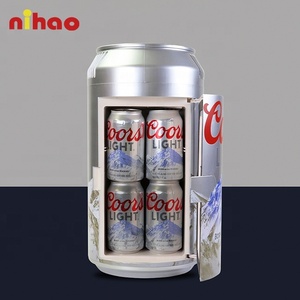 Mini Nevera Nihao con Forma <span class=keywords><strong>de</strong></span> Lata Redonda, Refrigerador Vertical para Bebidas y Cerveza, <span class=keywords><strong>Congelador</strong></span> para Tiendas <span class=keywords><strong>de</strong></span> Conveniencia y Supermercados - Product Image 6