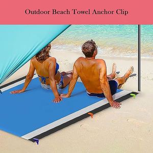 Soportes para mantas de picnic de plástico PP ecológicos y resistentes al viento con LOGO personalizado, estacas para tapetes de camping, anclajes para toallas de playa, 7 unidades - Product Image 4