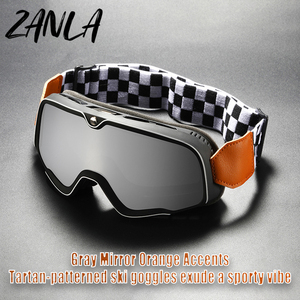 2026 New Fashionable <strong>Snow</strong> Skiing <strong>Goggles</strong> Big Frame Motorcycle Sunglasses with Breathable Comfortable Sponge Grid Belt for Winter - Product Image 1
